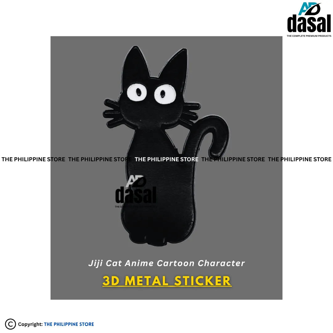 3D Metal Sticker- Jiji Cat Anime Cartoon Character