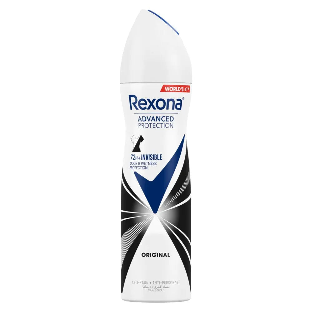 Rexona Deodorant Body Spray For Women - Antibacterial And Invisible, 150ml