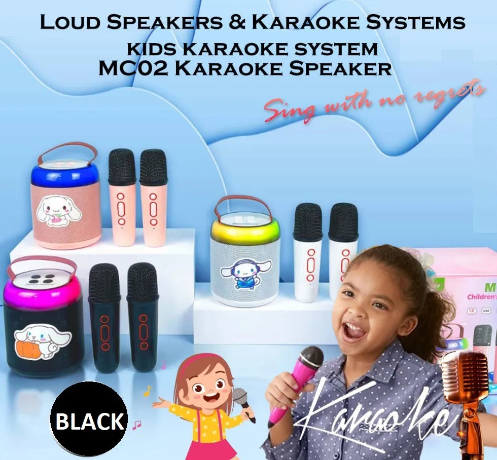 Smartberry Mc02 Kids Karaoke Speaker Rgb-Dual Mic_Black