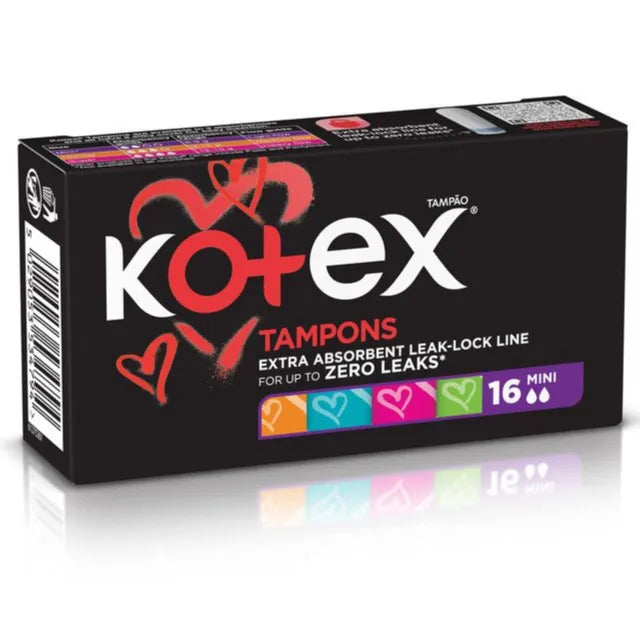 Kotex Mini Tampons, 16 Pieces