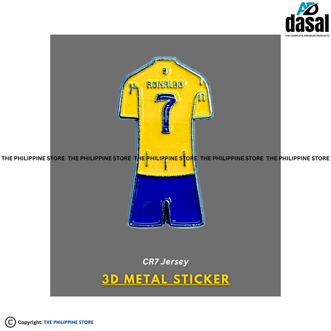 3D Metal Sticker- Cr7 Jersey