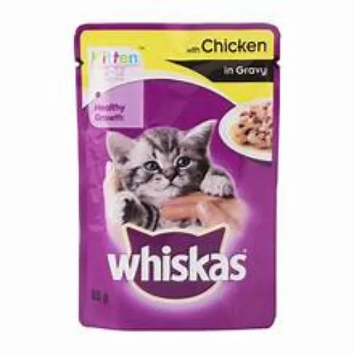 Whiskas Cat Food Chicken In Gravy Pouch 80Gm