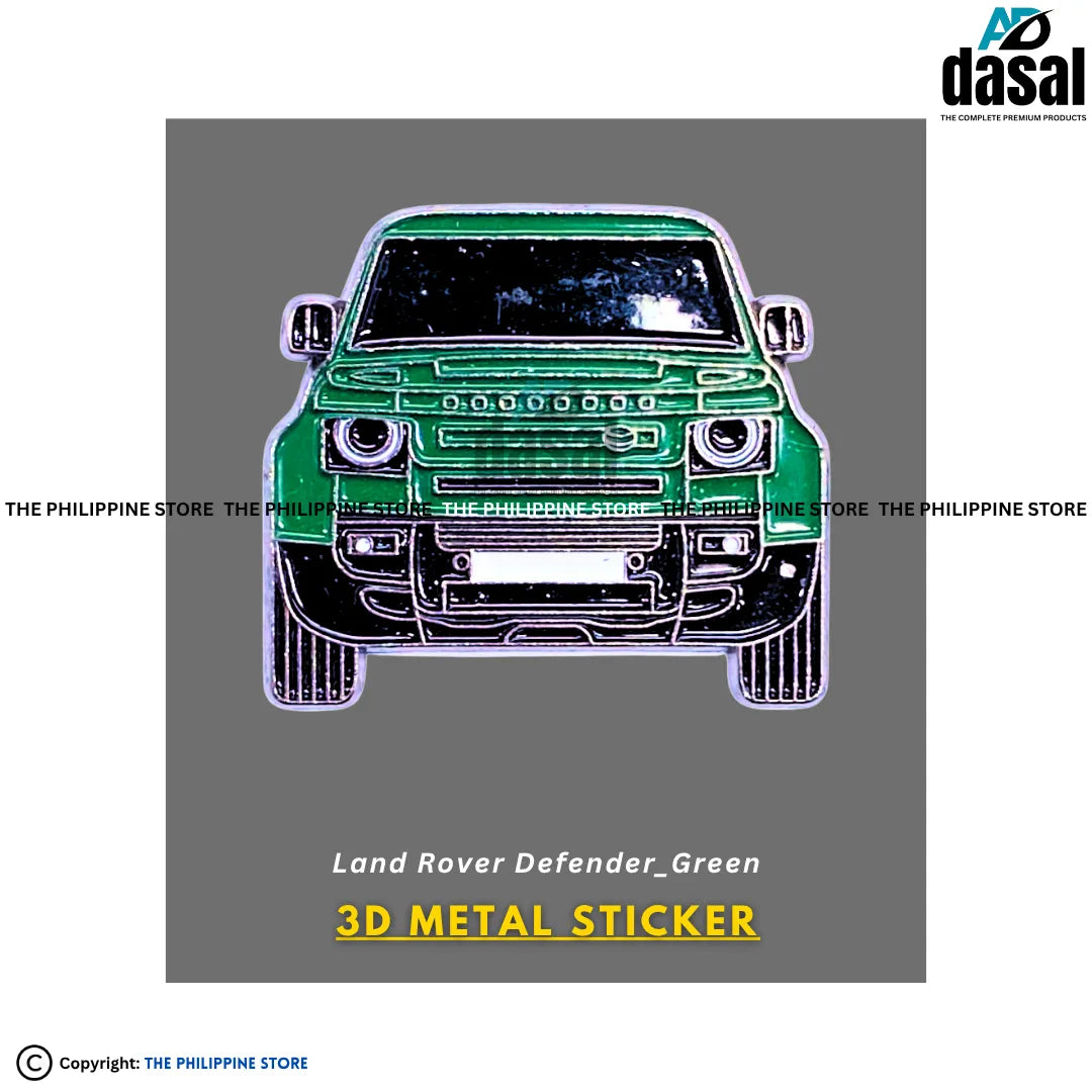 3D Metal Sticker- Land Rover Defender_Green