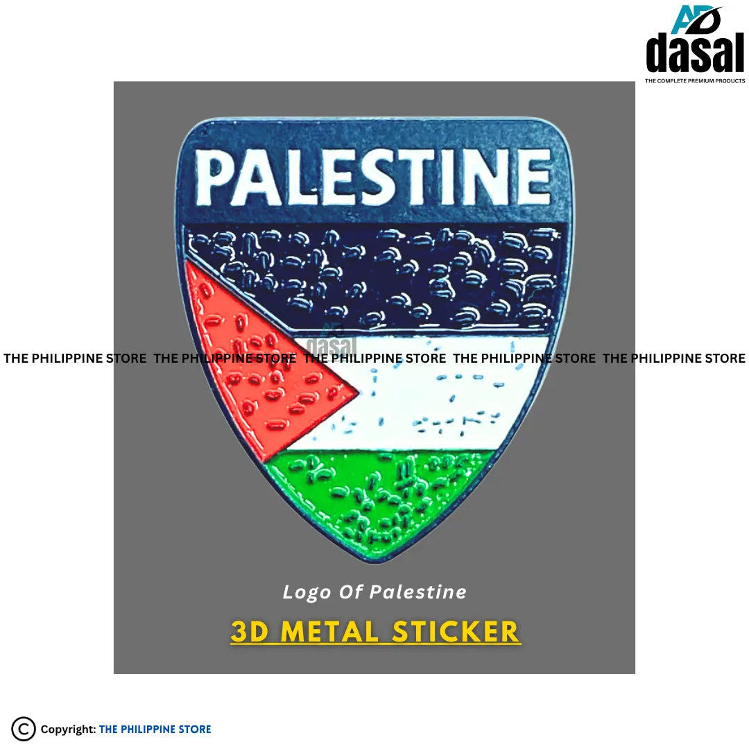 3D Metal Sticker- Logo Of Palestine