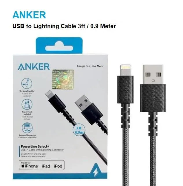 Anker Usb To Lightning Nylon Cable_3Ft_A8012H12