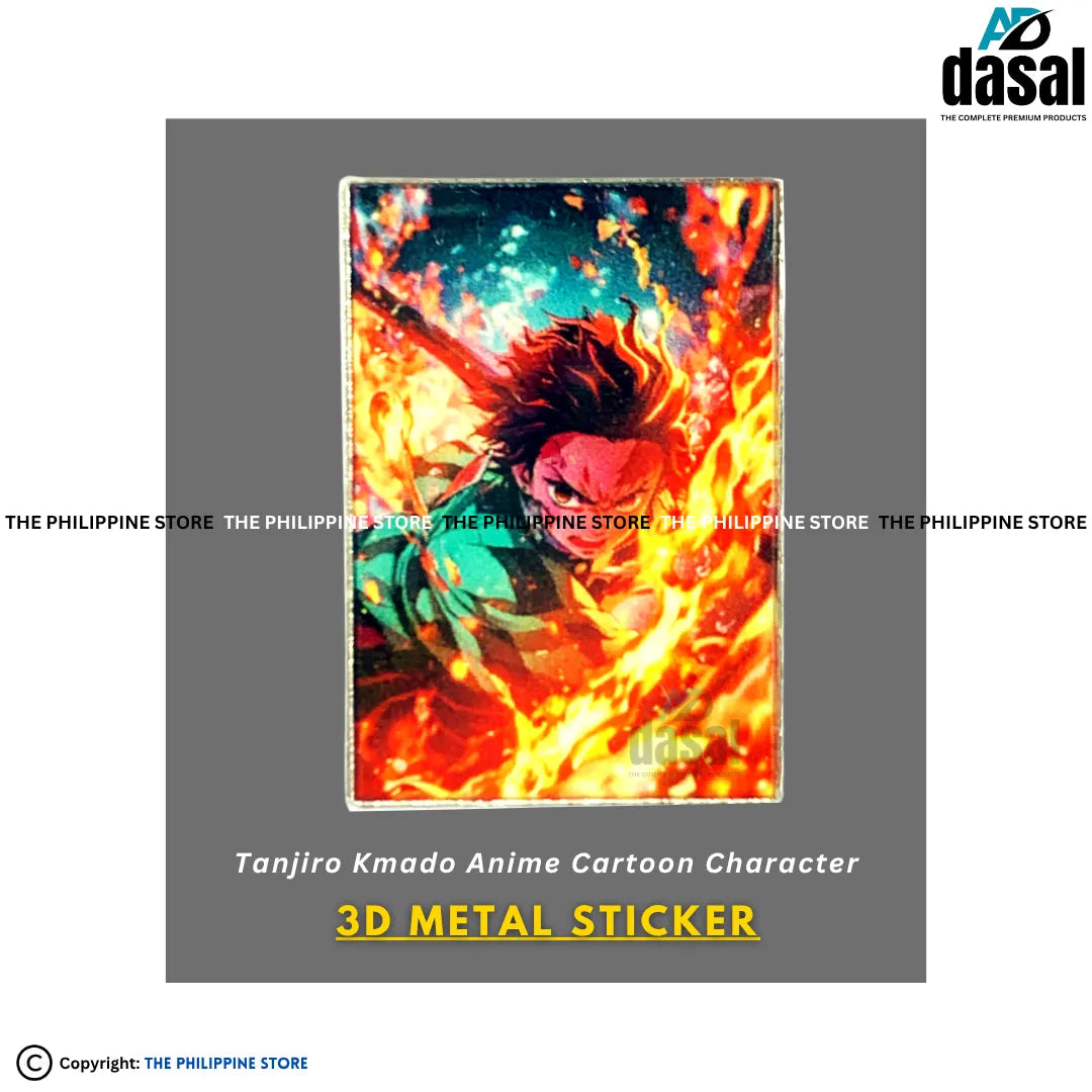 3D Metal Sticker- Tanjiro Kmado Anime Cartoon Character