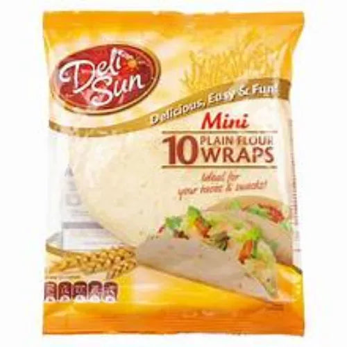 Deli Sun Plain Flour Tortilla Wraps - Small, 14cm, 10 Pieces