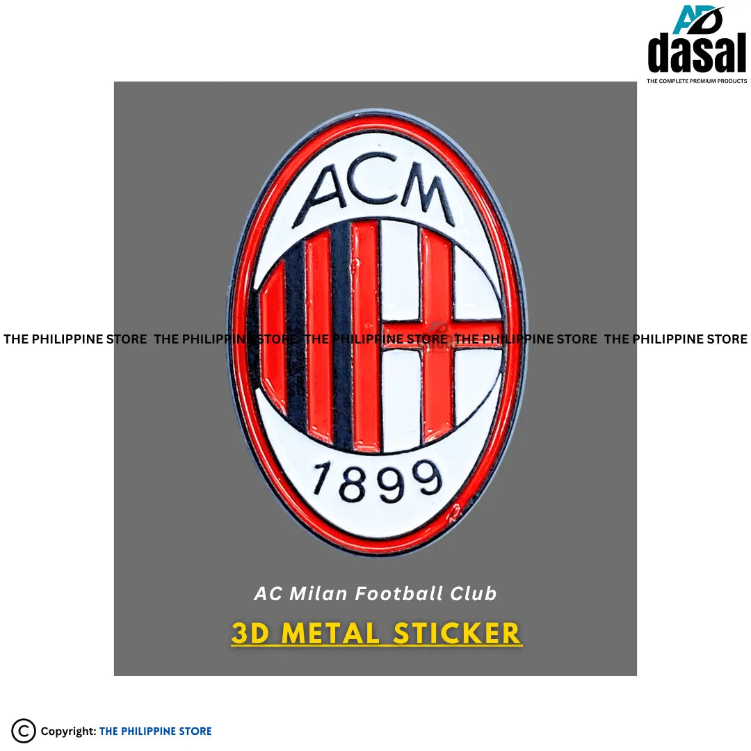 3D Metal Sticker- Ac Milan Football Club