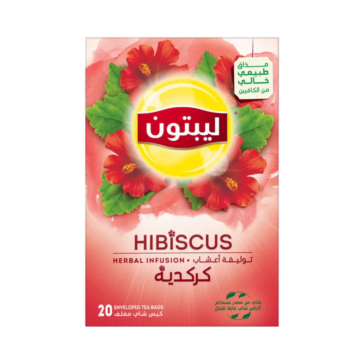 Lipton Herbal Infusion Tea Hibiscus Tea Bags, 20 Tea Bags