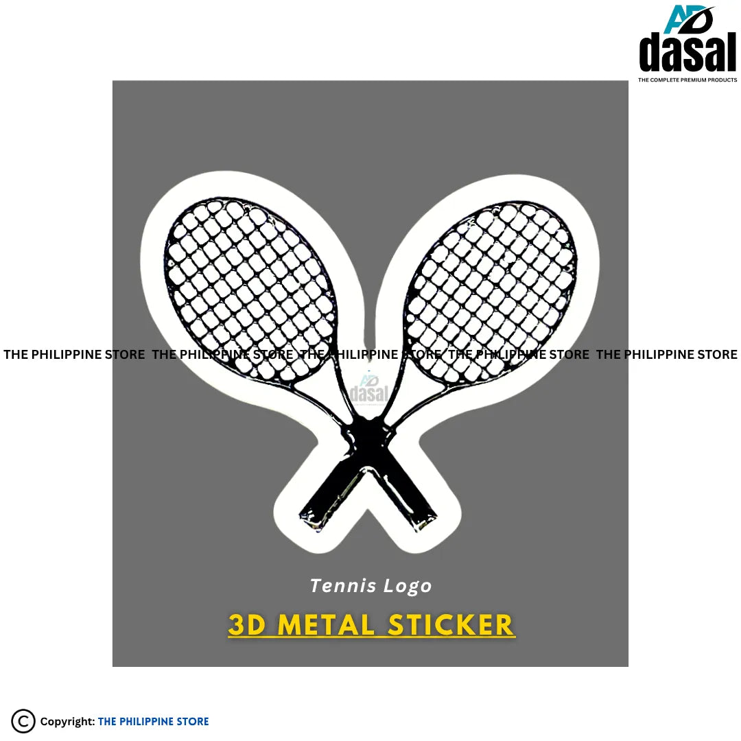 3D Metal Sticker- Tennis Logo