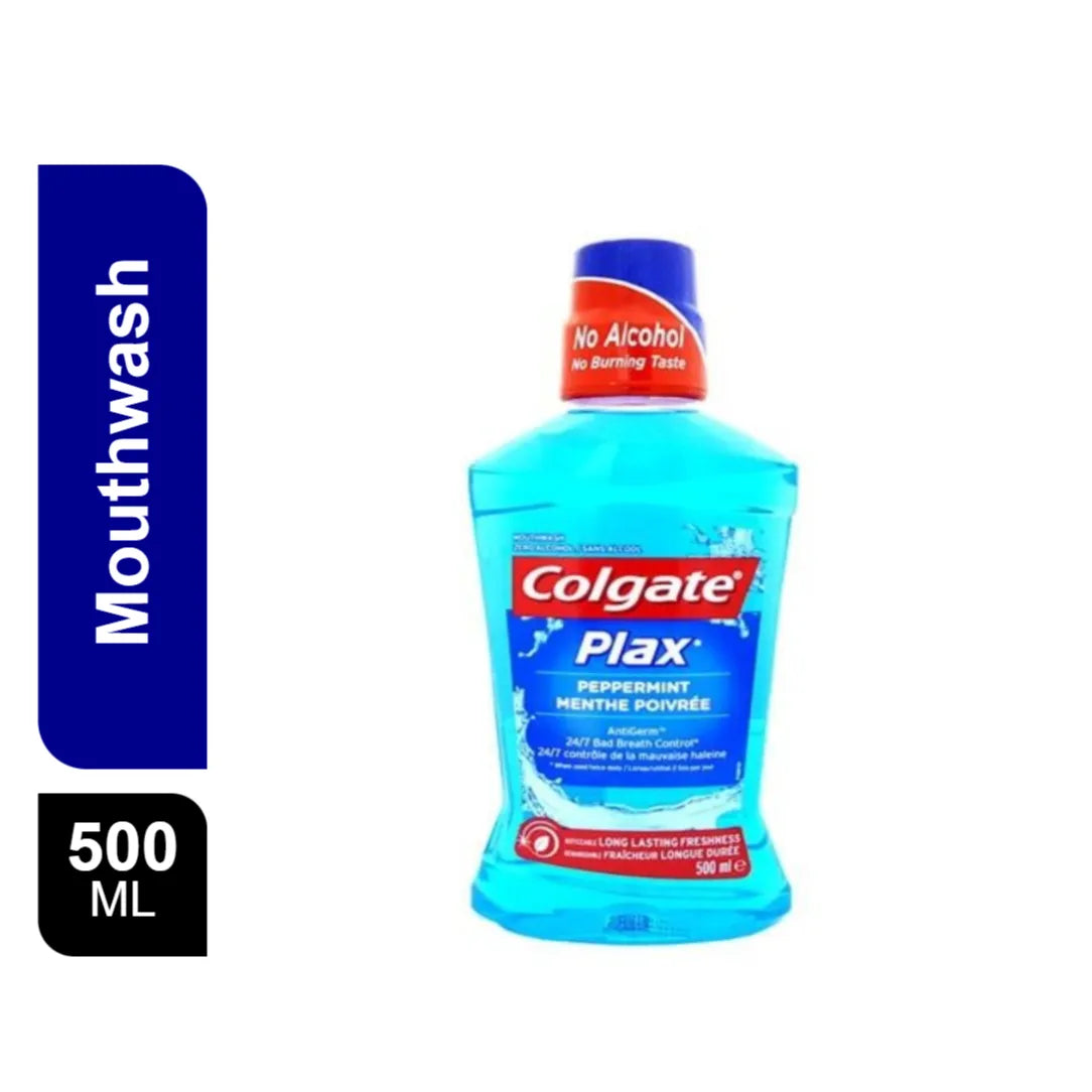 Colgate Plax Peppermint Blue Mouthwash, 500ml