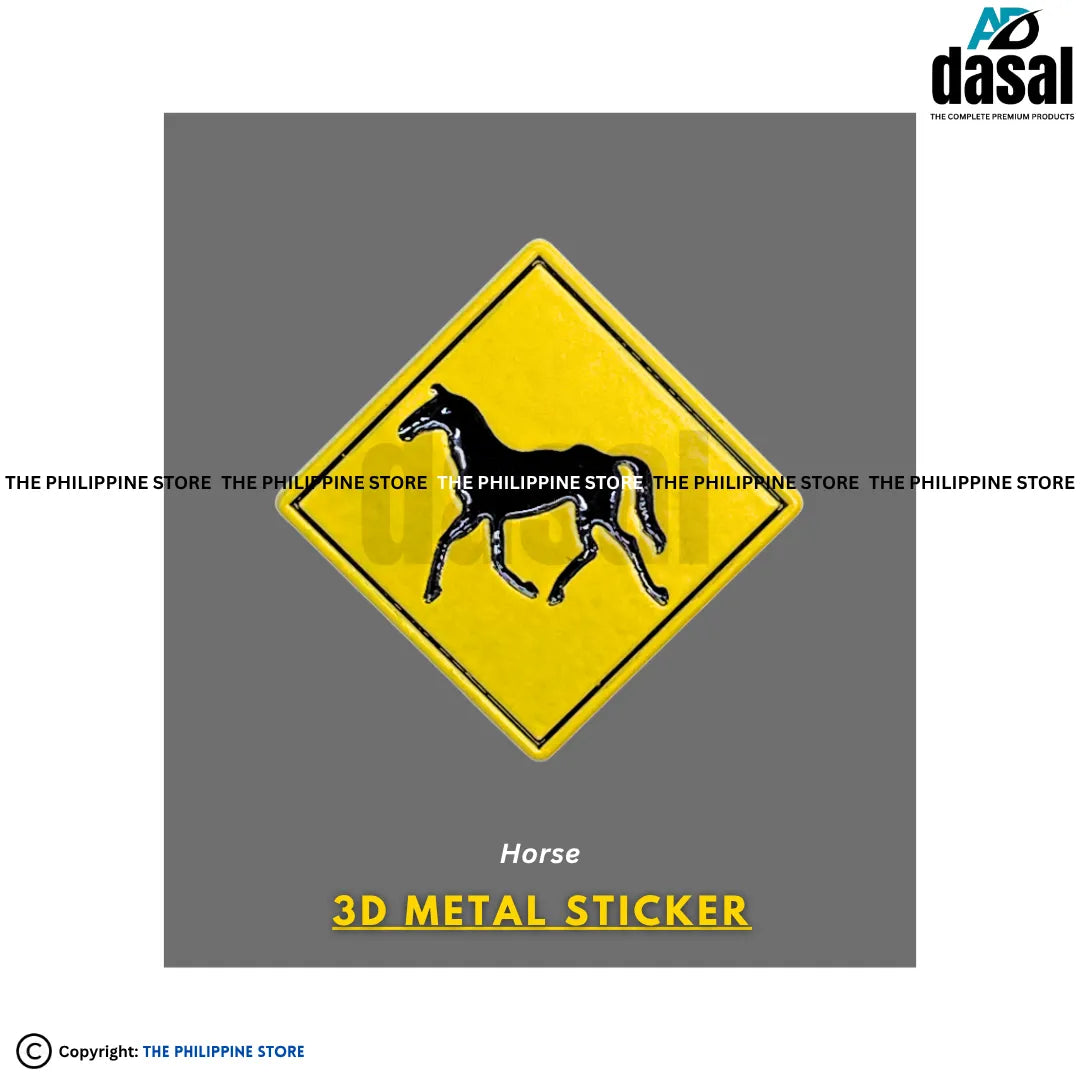 3D Metal Sticker- Horse