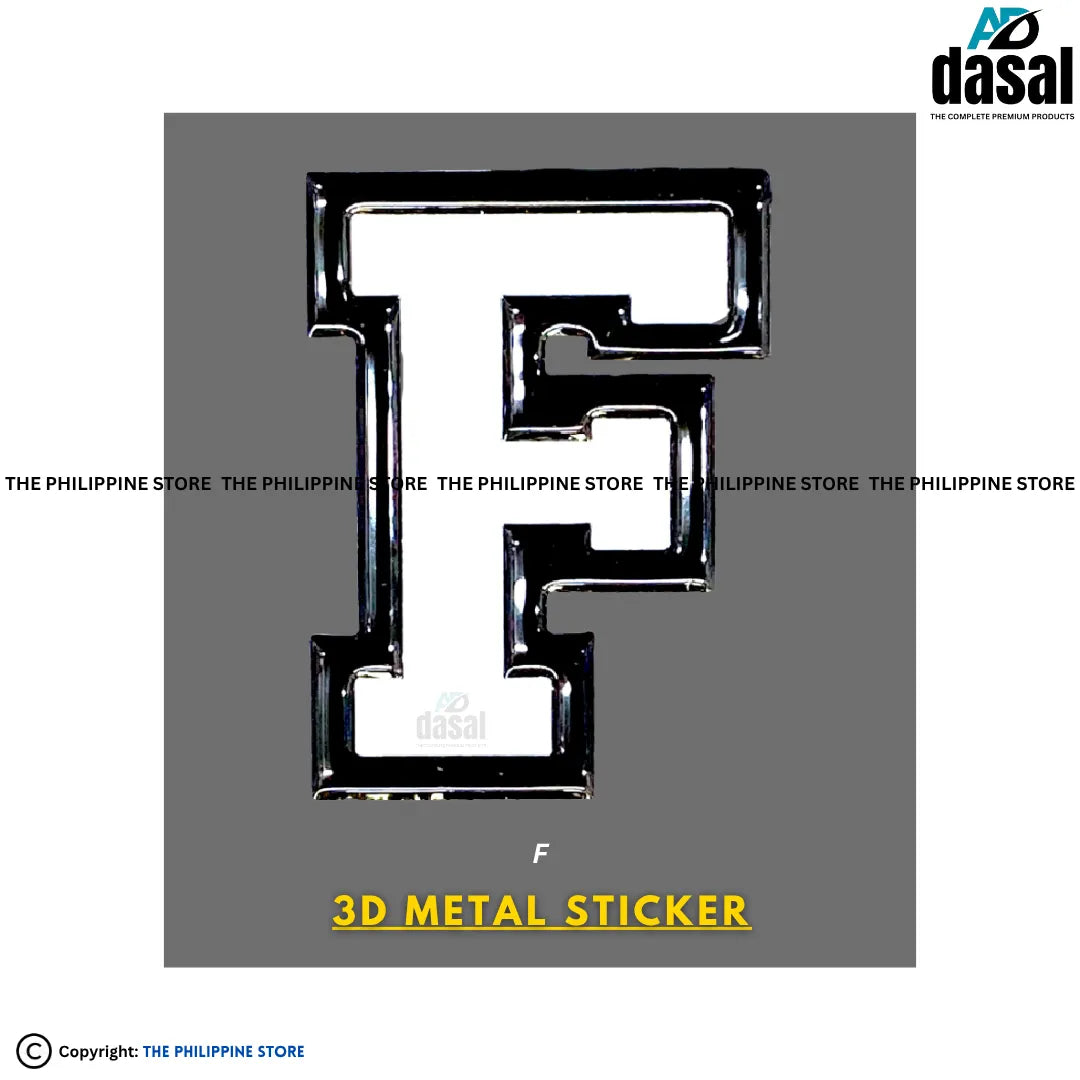 3D Metal Sticker- F