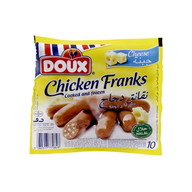 Doux Cheese Chicken Franks 400 g Frozen Food Pinoygrocers 