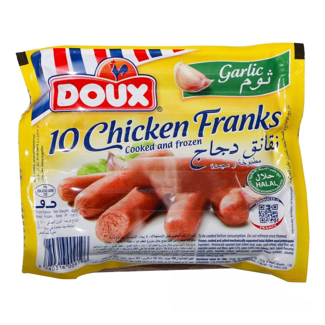 Doux Chicken Franks Garlic 400G Frozen Meat & Seafood Pinoygrocers 