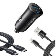 Anker 30W Ultra-Compact Car Charger with Cables