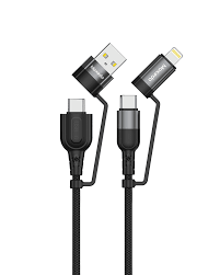 Moxedo 4-in-1 Braided PD Charging Cable 60W