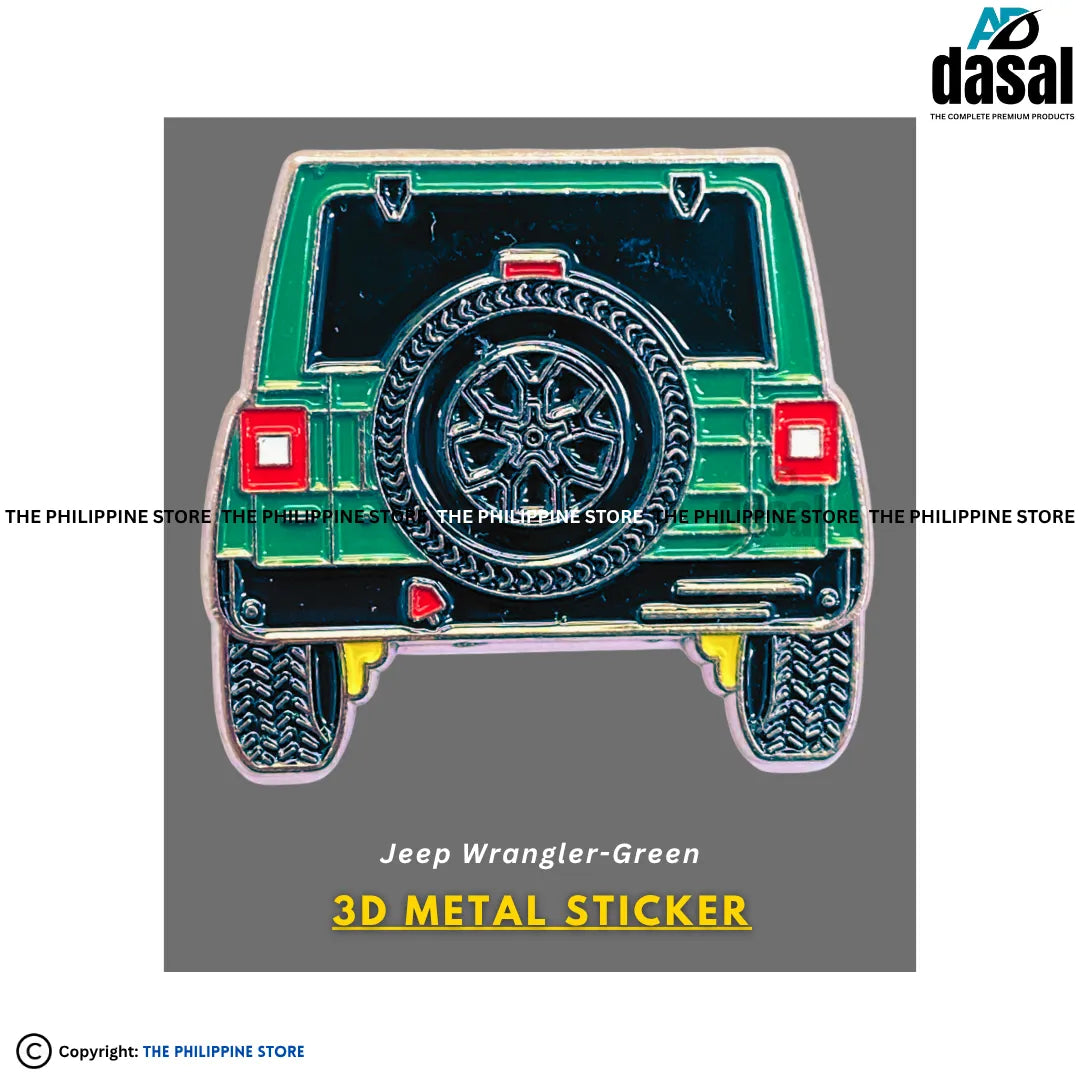 3D Metal Sticker- Jeep Wrangler-Green