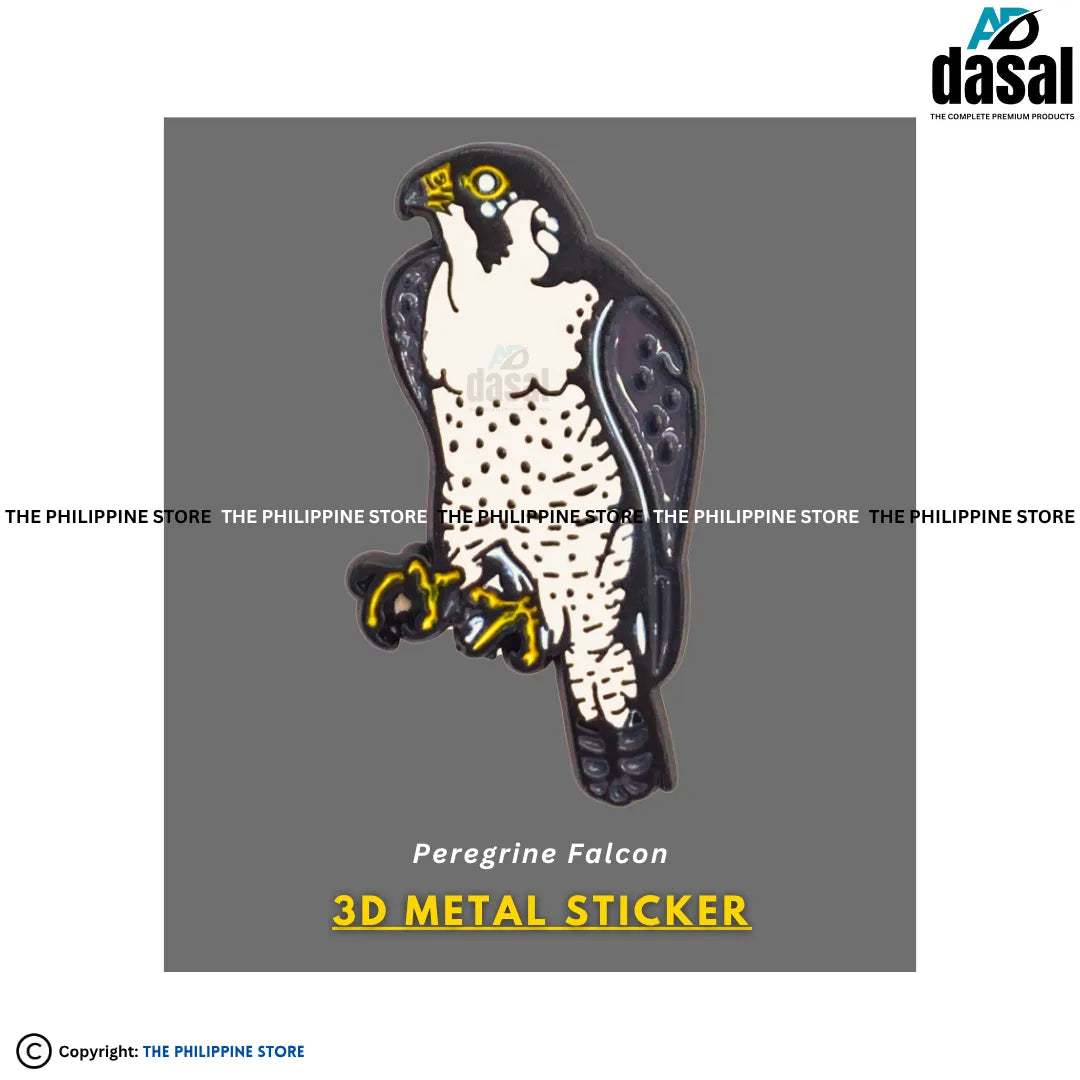3D Metal Sticker- Peregrine Falcon
