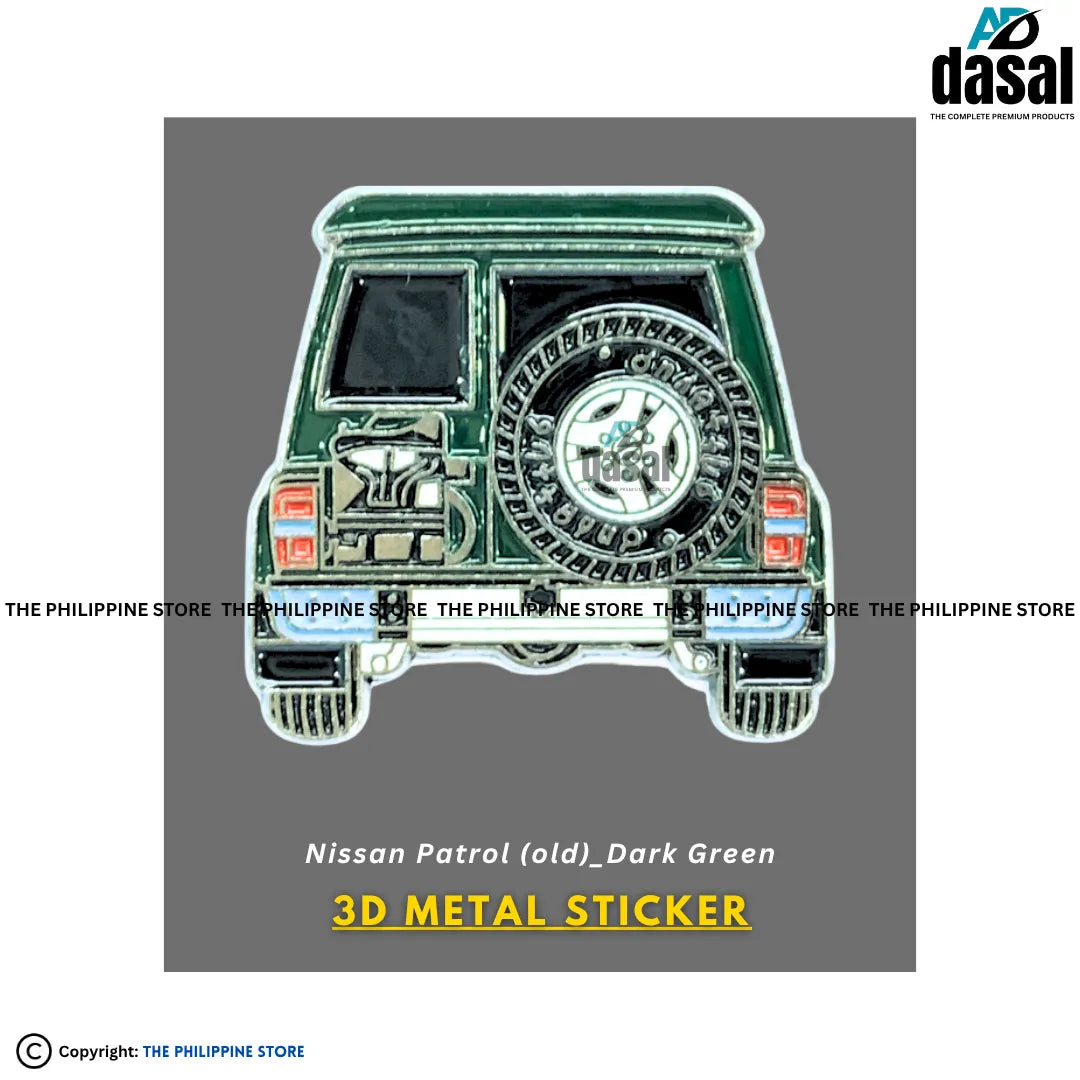 3D Metal Sticker- Nissan Patrol (Old)_Dark Green