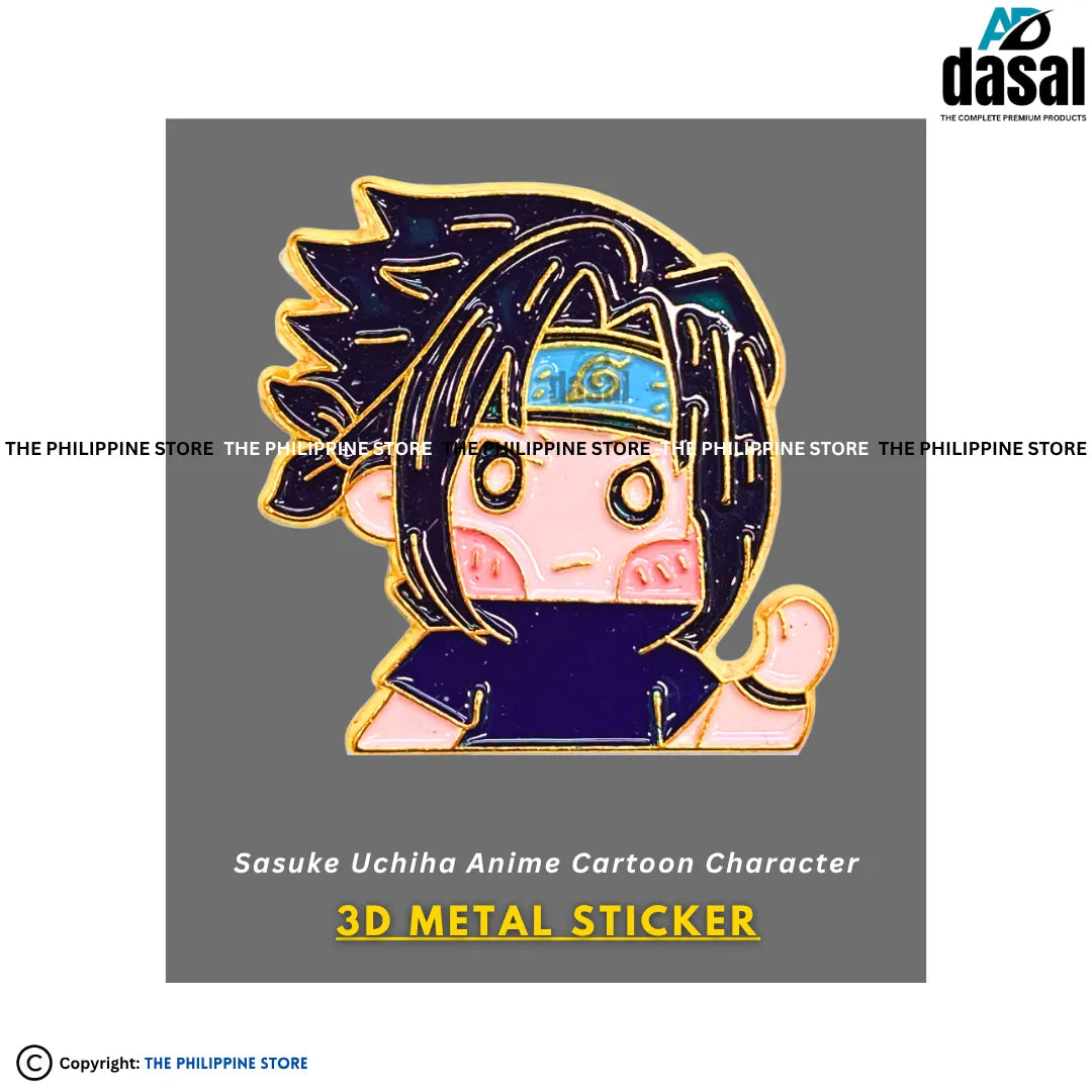 3D Metal Sticker- Sasuke Uchiha Anime Cartoon Character
