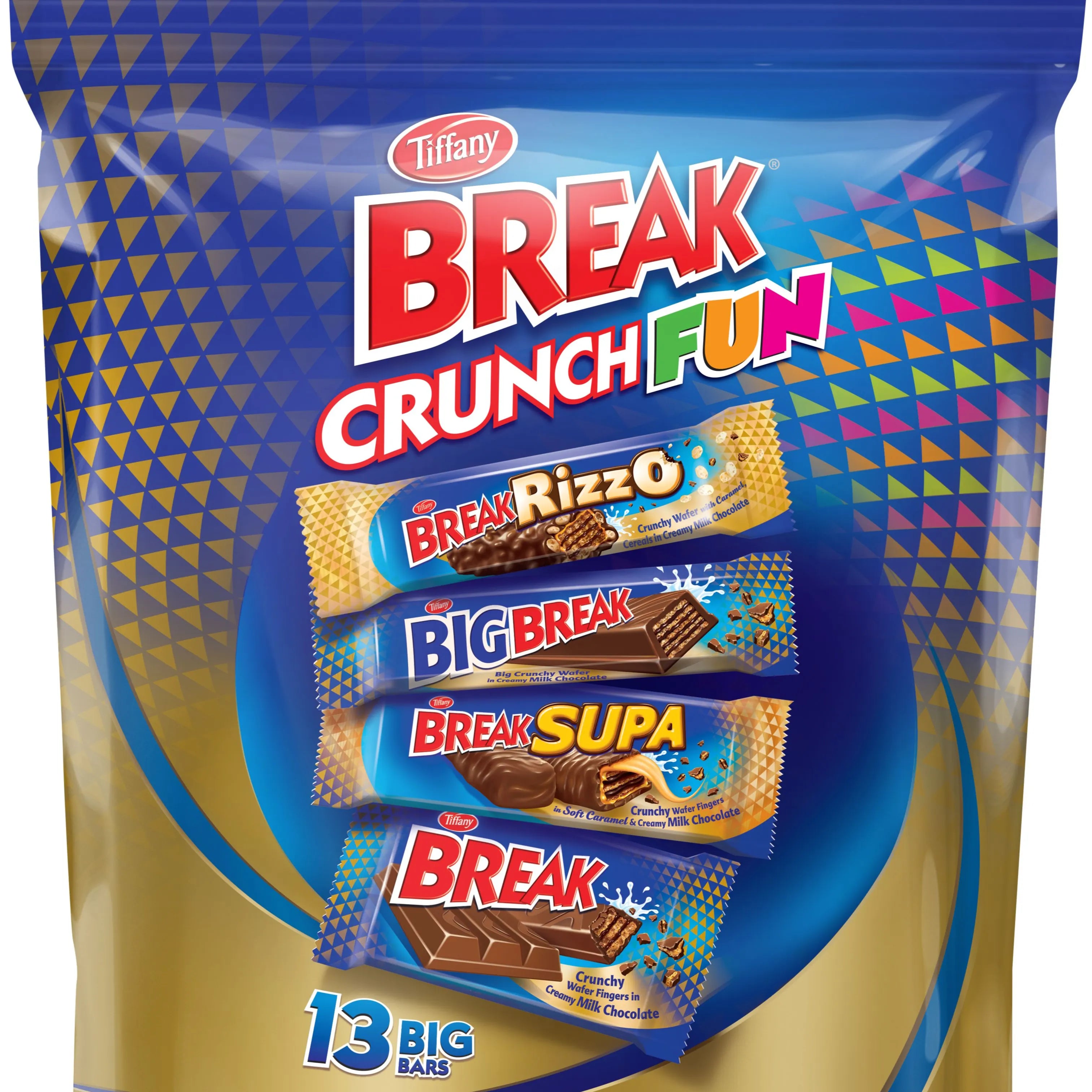 Tiffany Break Assorted Crunchy Wafer Fingers in Creamy Milk Chocolate Mix, 313.5g