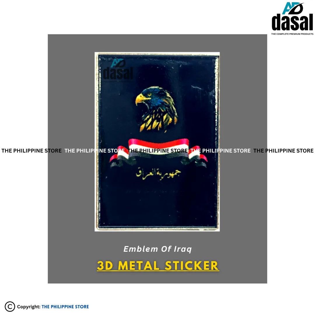 3D Metal Sticker- Emblem Of Iraq