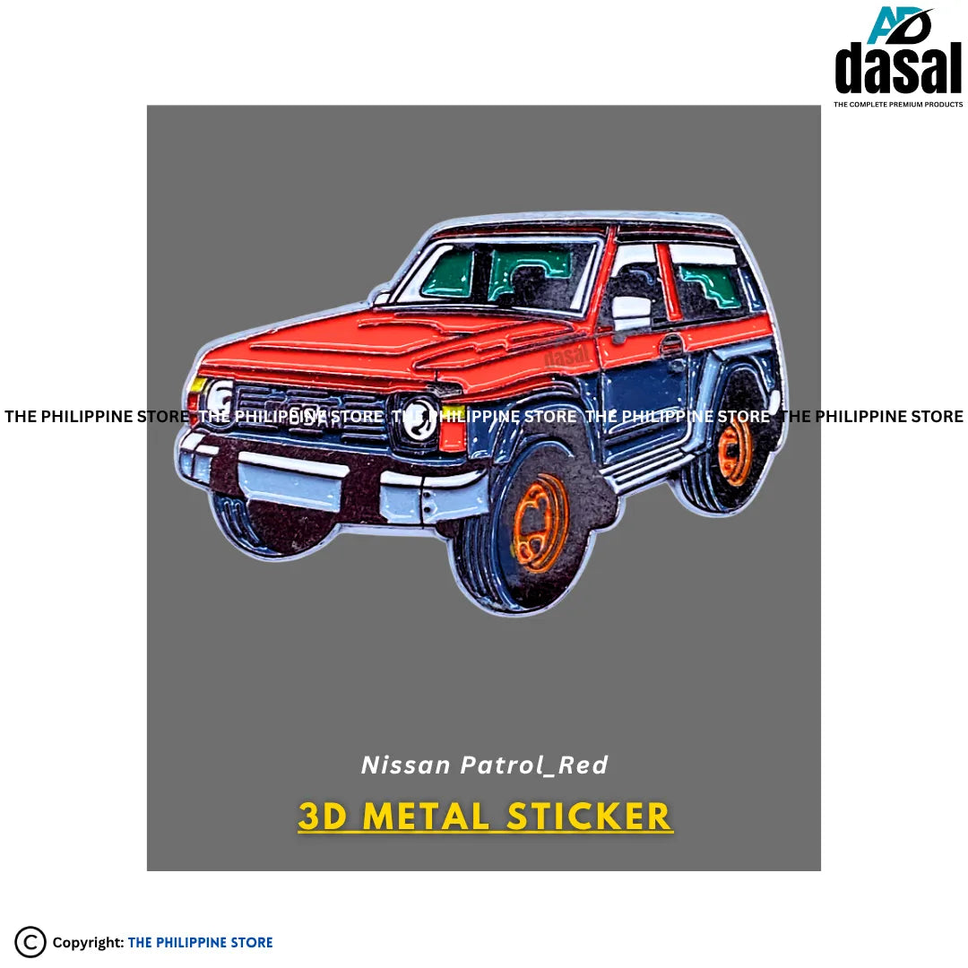 3D Metal Sticker- Nissan Patrol_Red