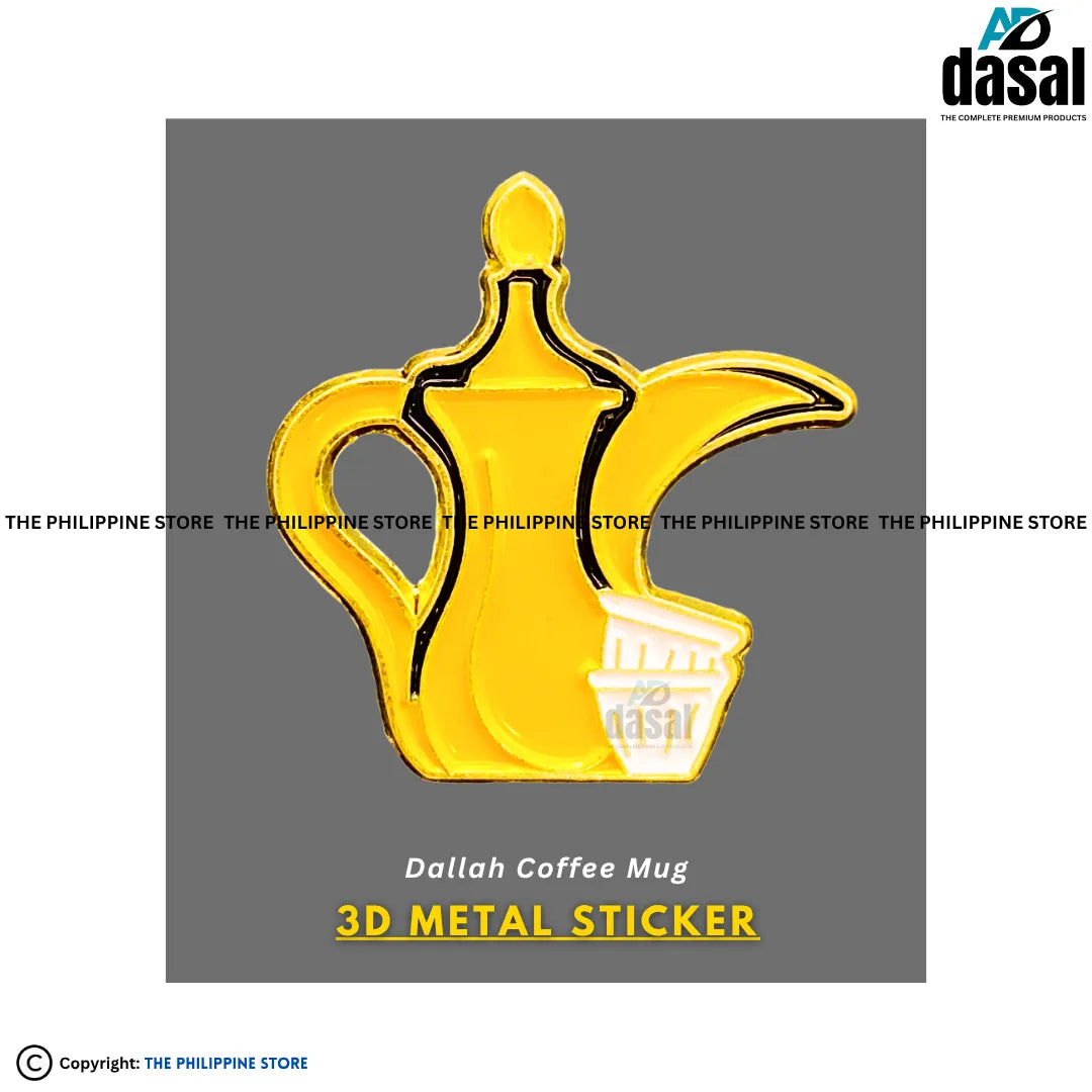 3D Metal Sticker- Dallah Coffee Mug