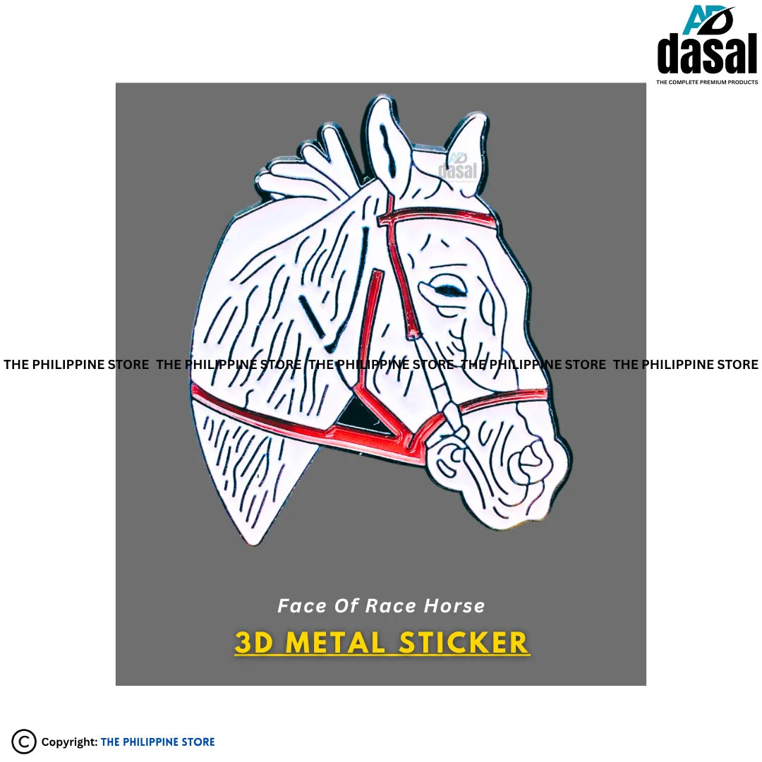 3D Metal Sticker- Race Horse Race