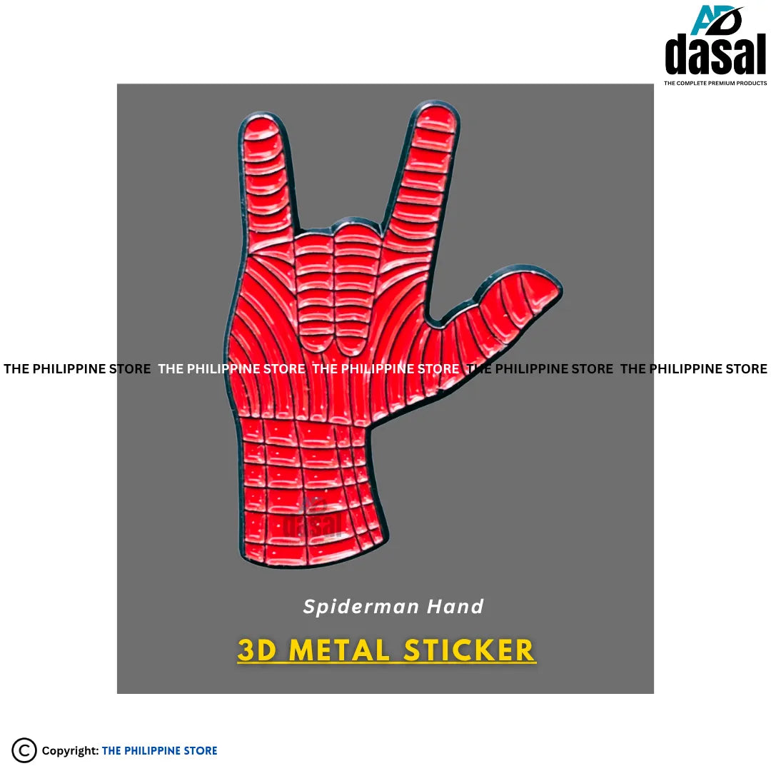 3D Metal Sticker- Spiderman Hand