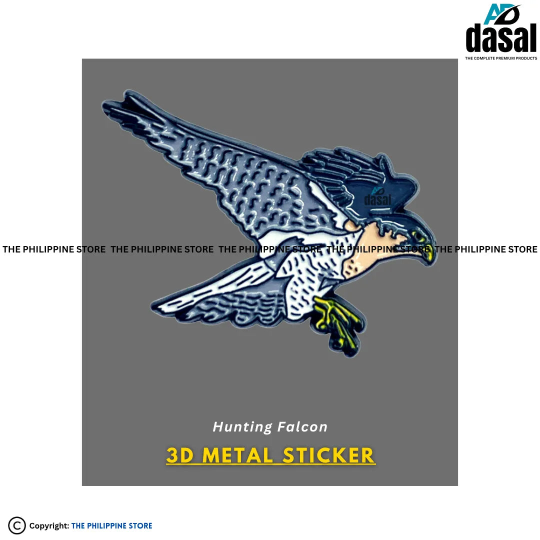 3D Metal Sticker- Hunting Falcon