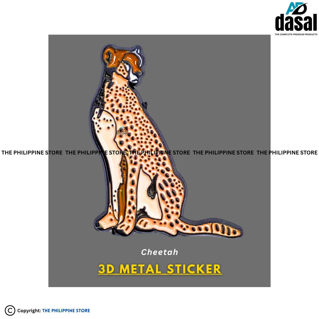 3D Metal Sticker- Cheetah