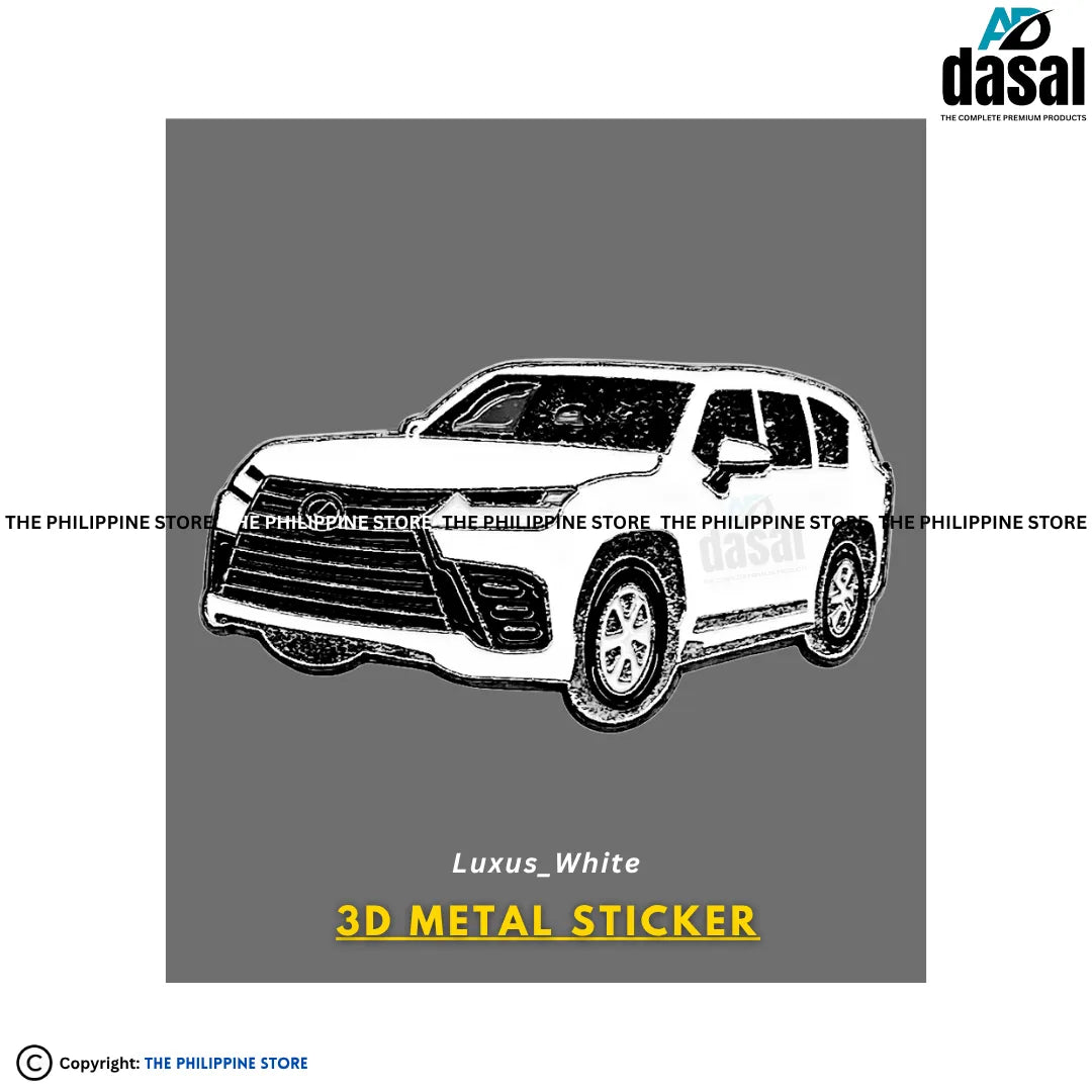 3D Metal Sticker- Luxus_White
