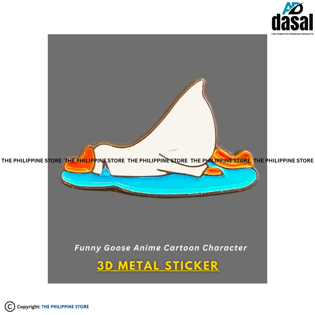 3D Metal Sticker- Funny Goose Anime Cartoon Character