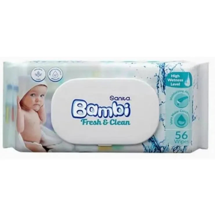 Sanita Bambi Fresh Clean 56 Wet Wipes