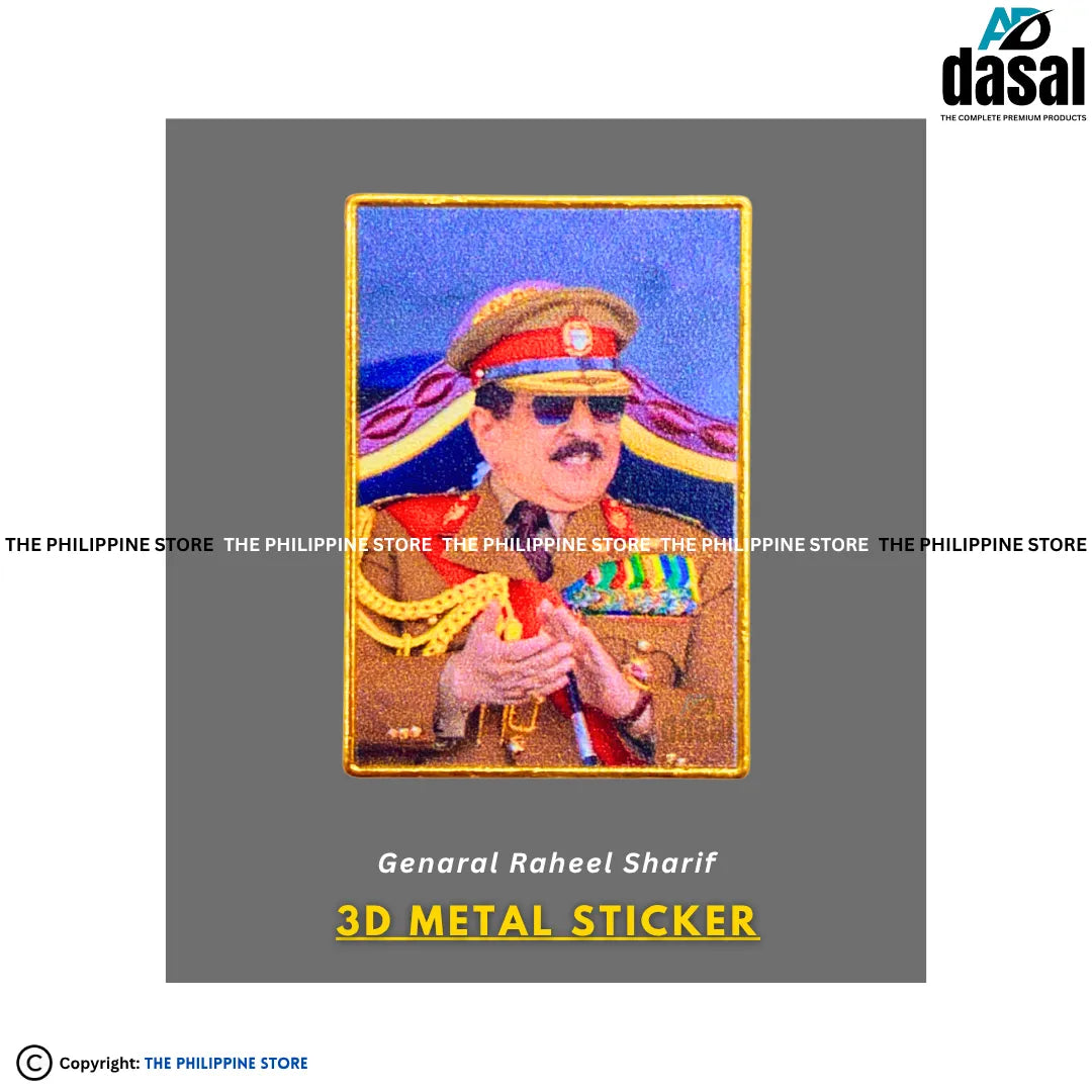 3D Metal Sticker- Genaral Raheel Sharif