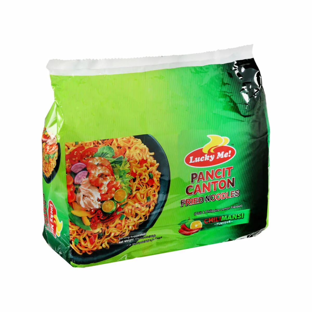 Lucky Me! Pancit Canton Fried Noodle Chilimansi 6x60g