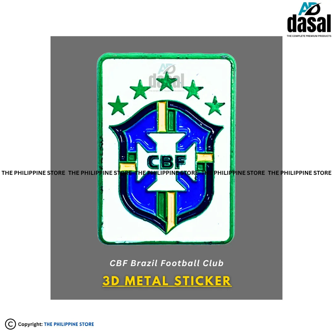 3D Metal Sticker- Cbf Brazil Football Club