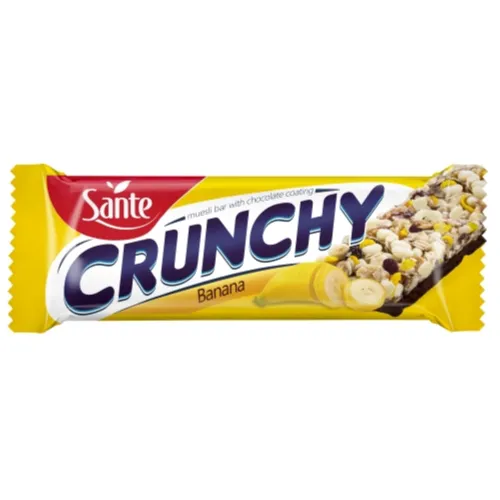 Sante Bananas And Chocolate Coating Crunchy Bar, 40g