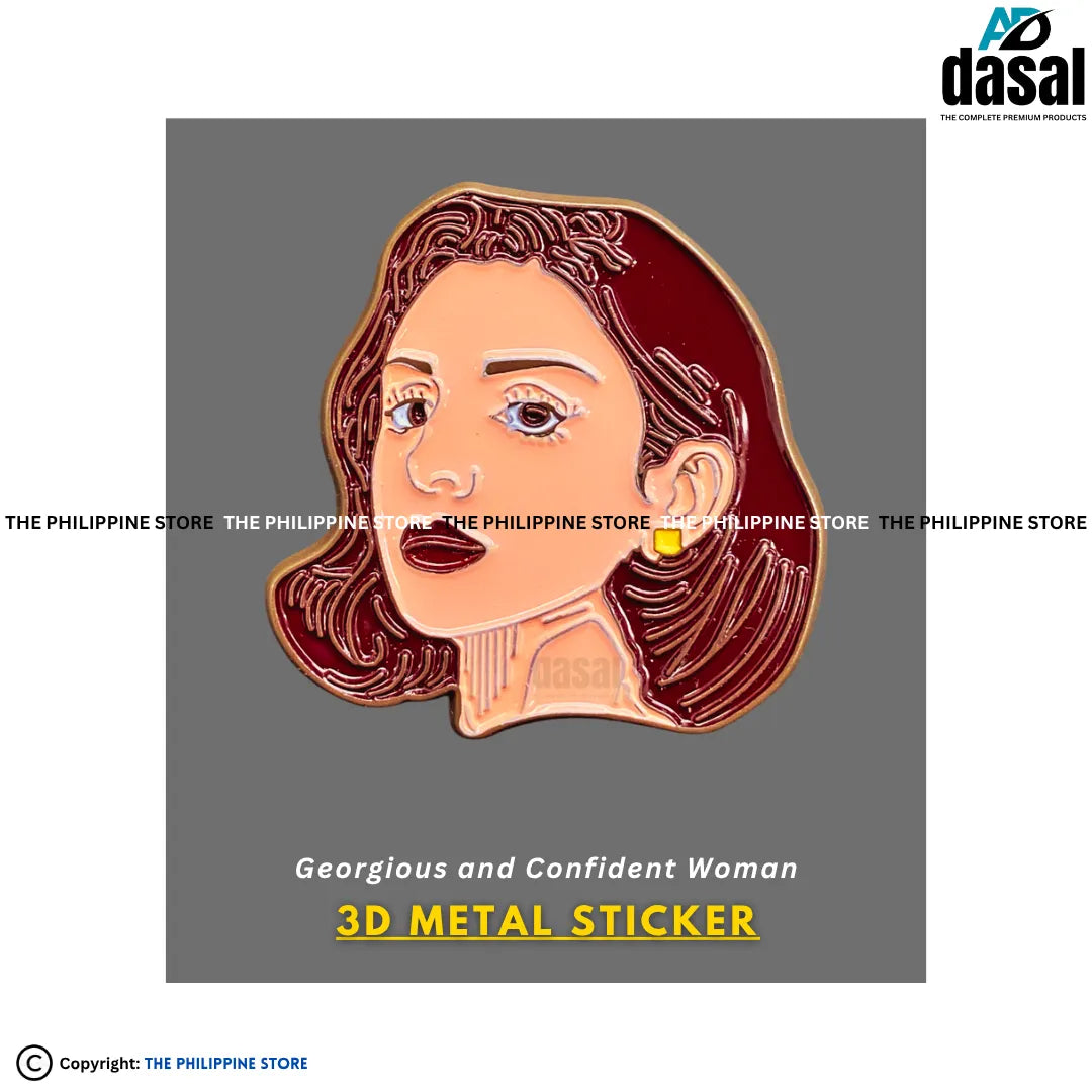 3D Metal Sticker- Georgious And Confident Woman
