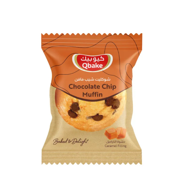 Qbake Chocolate Chips Muffin With Caramel 60 G