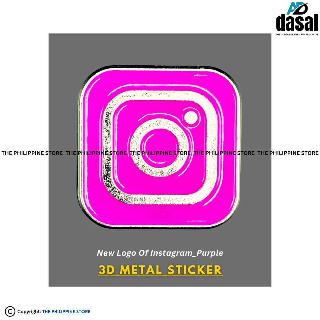 3D Metal Sticker- New Logo Of Instagram_Purple