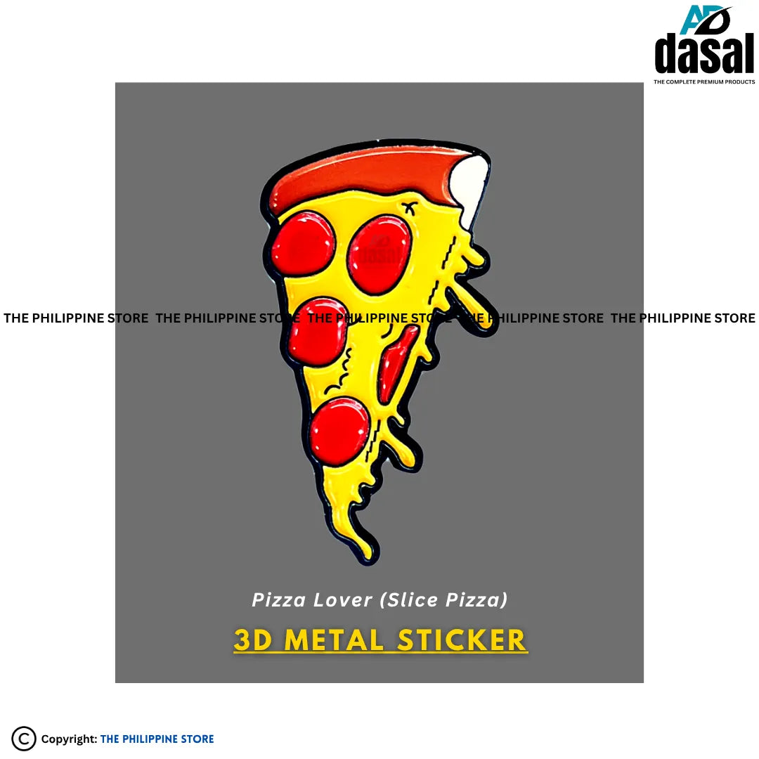 3D Metal Sticker- Pizza Lover (Slice Pizza)