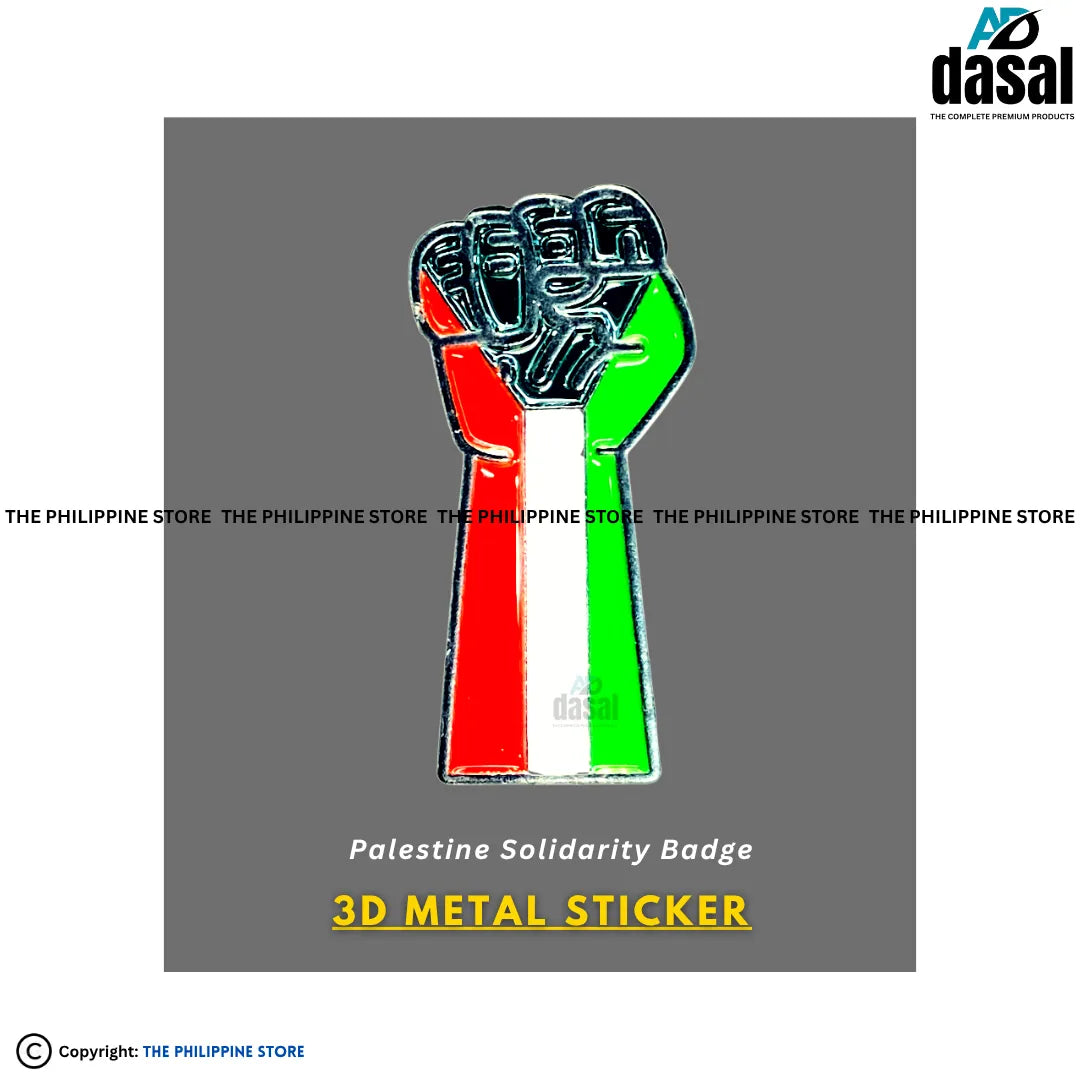 3D Metal Sticker- Palestine Solidarity Badge