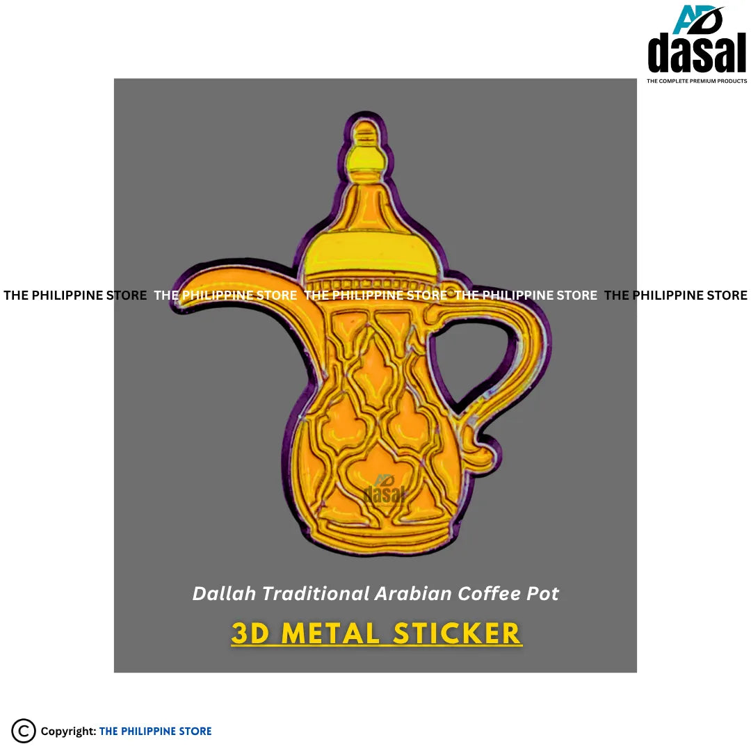 3D Metal Sticker- Dallah Traditional Arabian Coffee Pot