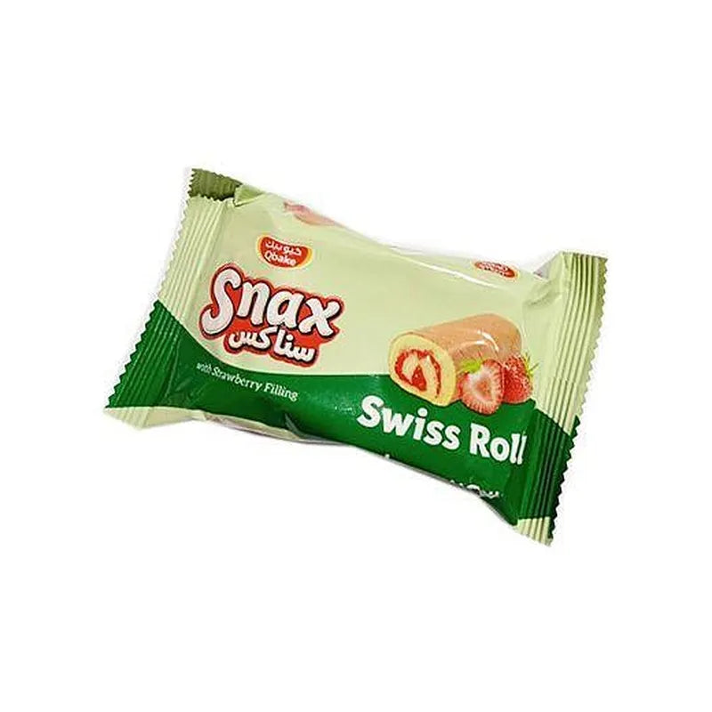 Qbake Swiss Roll Mini Cake Strawberry Filling 20G