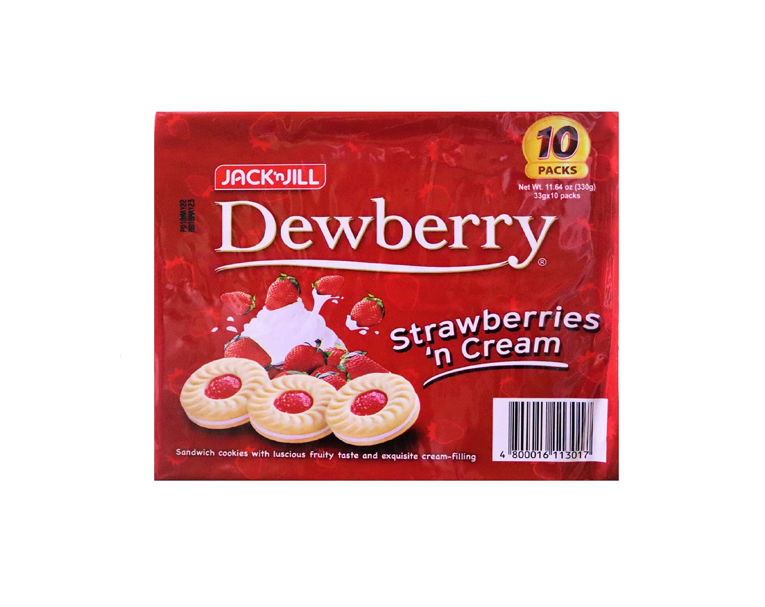 Jack N Jill Dewberry Strawberry (10 Pcs x 33 g) 330 g Biscuits & Cookies Pinoygrocers 
