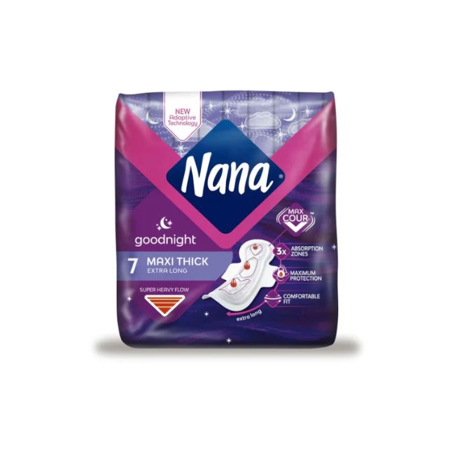 Nana Good Night Maxi Thick Extra Long Sanitary Pads with Wings, 7 Pads Other Personal Care Pinoygrocers 