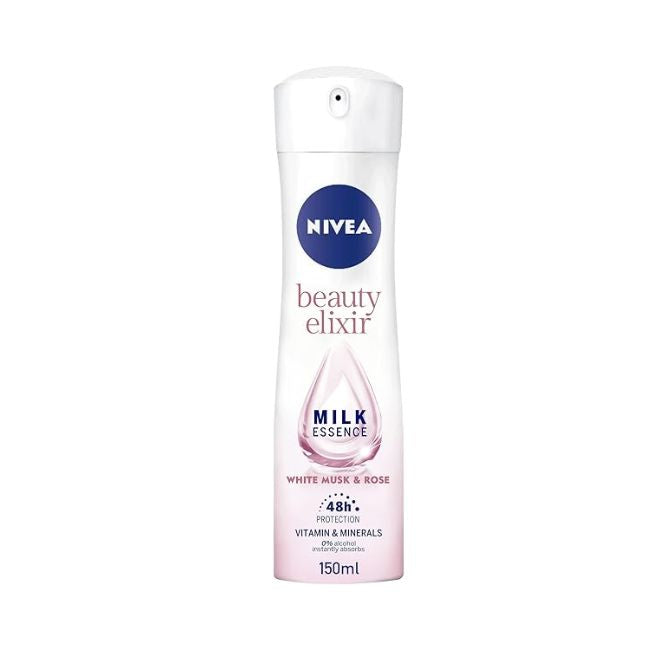 NIVEA Deodorant for Spray Women, Beauty Elixir White Musk & Rose Scent, 150 ml Deodorants & Fragrances- Women Pinoygrocers 